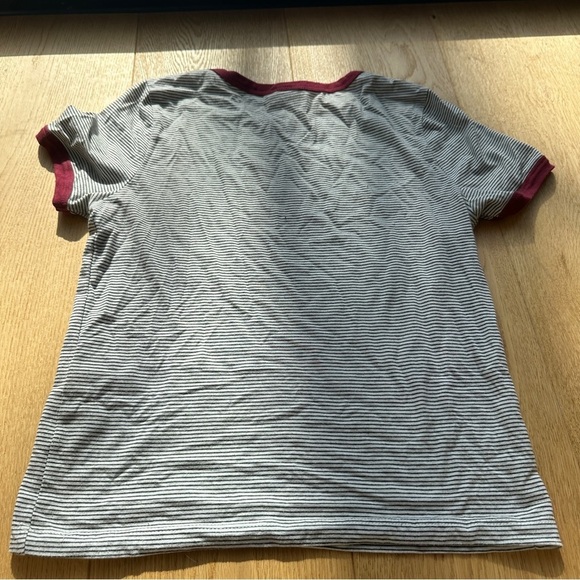 H&M DIVIDED STRIPED SHORT SLEEVE RINGER TEE - S - Picture 9 of 13